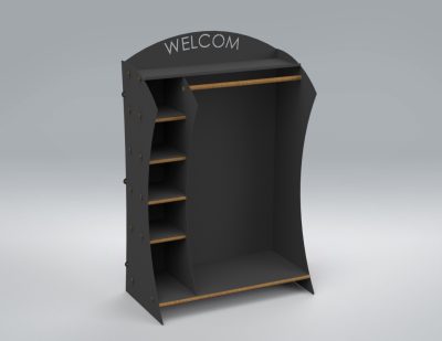 Penderie en acier peint