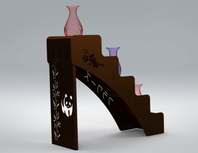 Support fleurs escalier